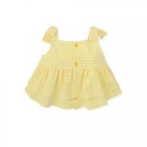 Top de niña de tirantes y estampado de rayas